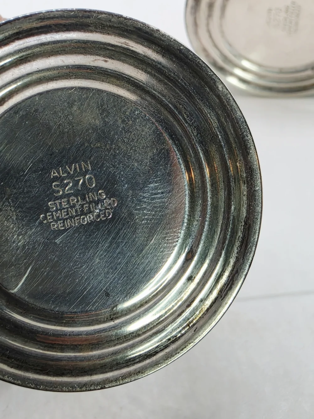 Vintage Alvin S270 Sterling Silver & Etched Glass Salt and Pepper Shakers Pair